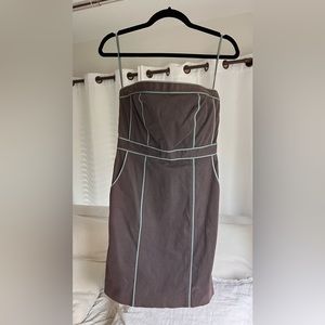 Saja strapless dress with piping (size 4)